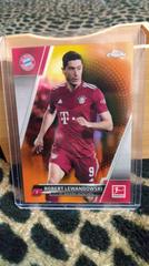 Robert Lewandowski [Orange Refractor] Soccer Cards 2021 Topps Chrome Bundesliga Prices
