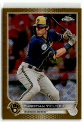 Christian Yelich [Gold] #106 Baseball Cards 2022 Topps Chrome Logofractor Prices