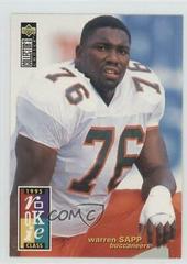 Warren Sapp 1995 Upper Deck Autograph Rookie Card #12 PSA/DNA (Orange)