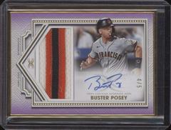 Buster Posey [Purple] #FAC-BP Baseball Cards 2022 Topps Definitive Framed Autograph Patch Collection Prices