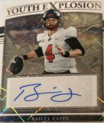 Bailey Zappe [White Lazer] Football Cards 2022 Panini Select Draft Picks Youth Explosion Signatures Prices