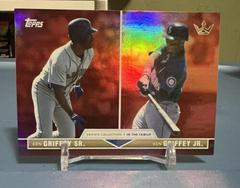 Ken Griffey Jr. , Ken Griffey Sr. [Red Rainbow] #36 Baseball Cards 2022 Topps X Bobby Witt Jr. Crown Prices