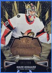 Mads Sogaard [Gold] Hockey Cards 2022 SPx Finite Rookies Prices