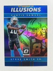 Curtis Samuel, Steve Smith Sr. [Blue] #14 Football Cards 2017 Panini Donruss Optic Illusions Prices