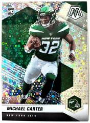 Michael Carter [No Huddle Silver] #335-V Football Cards 2021 Panini Mosaic Rookie Variations Prices