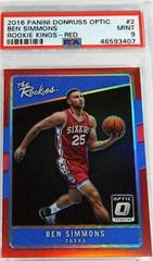 Ben Simmons [Red] #2 Basketball Cards 2016 Panini Donruss Optic Rookie Kings Prices