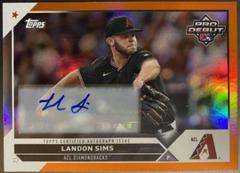 Landon Sims [Autograph Orange] #PD-100 Baseball Cards 2023 Topps Pro Debut Prices