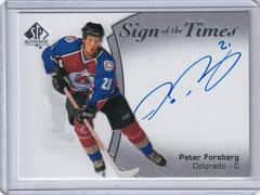 Peter Forsberg #SOTT-PF Hockey Cards 2021 SP Authentic Sign of the Times Autographs Prices