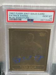Patrick Ewing [Blue Signature] Basketball Cards 1997 Fleer 23KT Gold Prices