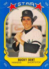 Bucky Dent #110 Baseball Cards 1981 Fleer Star Stickers Prices