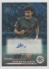 Stefan Bajcetic [Blue Wave] #CA-SBA Soccer Cards 2022 Stadium Club Chrome UEFA Competitions Autographs Prices