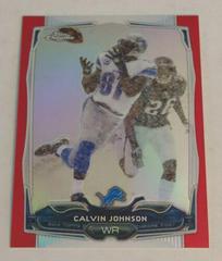 Calvin Johnson [White Jersey Red Refractor] #98 Football Cards 2014 Topps Chrome Prices
