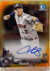 Alex Bregman [Orange Refractor] Baseball Cards 2017 Bowman Chrome Autograph Rookies Prices