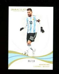 Lionel Messi [Gold] #35 Soccer Cards 2018 Panini Immaculate Prices