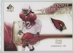 Greg Toler #201 Football Cards 2009 SP Authentic Prices