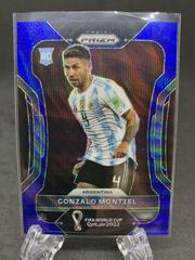 Gonzalo Montiel [Blue Wave] Soccer Cards 2022 Panini Prizm World Cup Prices