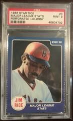Major League Stats [Perforated Glossy] Baseball Cards 1986 Star Rice Prices