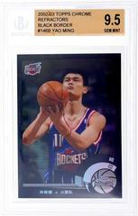 Yao Ming [Chinese Black Refractor] Basketball Cards 2002 Topps Chrome Prices