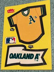 Oakland A’s “Jersey, Pennant Sticker “ Baseball Cards 1985 Fleer Stickers Prices