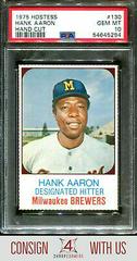 Hank Aaron [Hand Cut] #130 Baseball Cards 1975 Hostess Prices