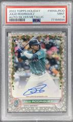 Julio Rodriguez [Silver Metallic] #WHA-JROD Baseball Cards 2022 Topps Holiday Autographs Prices