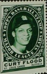 Curt Flood Baseball Cards 1961 Topps Stamps Prices