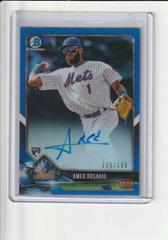 Amed Rosario [Blue Refractor] #CRA-AR Baseball Cards 2018 Bowman Chrome Rookie Autographs Prices