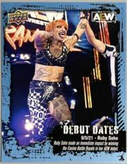 Ruby Soho #DD-3 Wrestling Cards 2022 Upper Deck AEW Debut Dates Prices