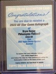 Bryce Harper Baseball Cards 2022 Topps Chrome Update All Star Game Autographs Prices