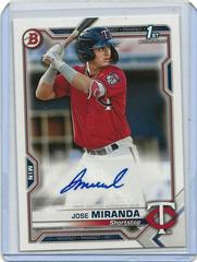 Jose Miranda #PAPR-JM Baseball Cards 2021 Bowman Paper Prospects Autographs Prices