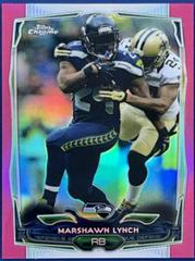 Marshawn Lynch [Blue Jersey Pink Refractor] #61 Football Cards 2014 Topps Chrome Prices