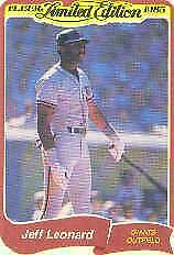 Jeff Leonard #18 Baseball Cards 1985 Fleer Limited Edition Prices
