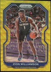 Zion Williamson [Gold Wave Prizm] Basketball Cards 2020 Panini Prizm Prices