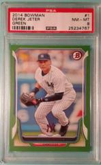 Derek Jeter [Green] #1 Baseball Cards 2014 Bowman Prices