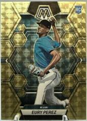 Eury Perez [Gold Vinyl] #16 Baseball Cards 2023 Panini Chronicles Mosaic Prices