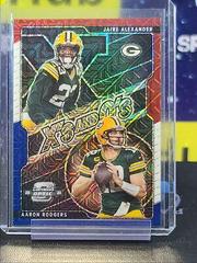 Aaron Rodgers, Jaire Alexander [Red White Blue] Football Cards 2021 Panini Contenders Optic Xs and Os Prices