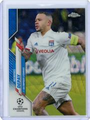 Memphis Depay [Blue Wave Refractor] Soccer Cards 2019 Topps Chrome UEFA Champions League Prices