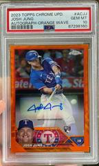 Josh Jung [Orange Wave] #AC-JJ Baseball Cards 2023 Topps Chrome Update Autographs Prices