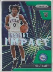 Tyrese Maxey [green] Basketball Cards 2020 Panini Prizm Instant Impact Prices