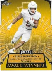 Bijan Robinson [Gold] #12 Football Cards 2023 Leaf Draft Prices