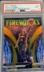 Trae Young [Gold Prizm] Basketball Cards 2021 Panini Prizm Fireworks Prices