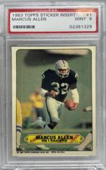 Marcus Allen #1 Football Cards 1983 Topps Stickers Insert Prices