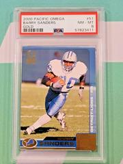 Barry Sanders [Gold] #51 Football Cards 2000 Pacific Omega Prices