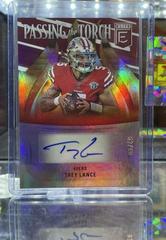 Trey Lance Football Cards 2022 Panini Donruss Elite Passing the Torch Signatures Prices