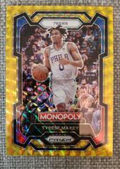 Tyrese Maxey [Gold] Basketball Cards 2023 Panini Prizm Monopoly Prices