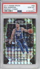 Ben Simmons [Camo] #48 Basketball Cards 2017 Panini Prizm Mosaic Prices