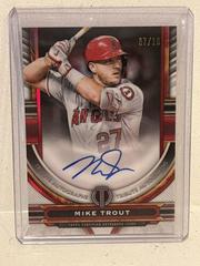 Mike Trout [Red] #TA-MT Baseball Cards 2023 Topps Tribute Autographs Prices