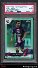 Lionel Messi [Aqua] #1 Soccer Cards 2022 Topps Chrome UEFA Club Competitions Prices