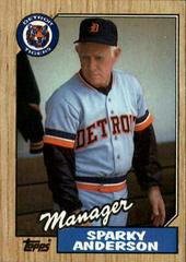 Sparky Anderson #218 Baseball Cards 1987 Topps Prices