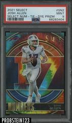 Josh Allen [Tie Dye] #SN-2 Football Cards 2021 Panini Select Numbers Prices